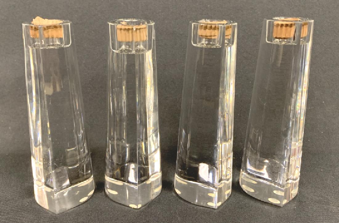 4 POLISHED ORREFORES CANDLE HOLDERS (1 of 6)