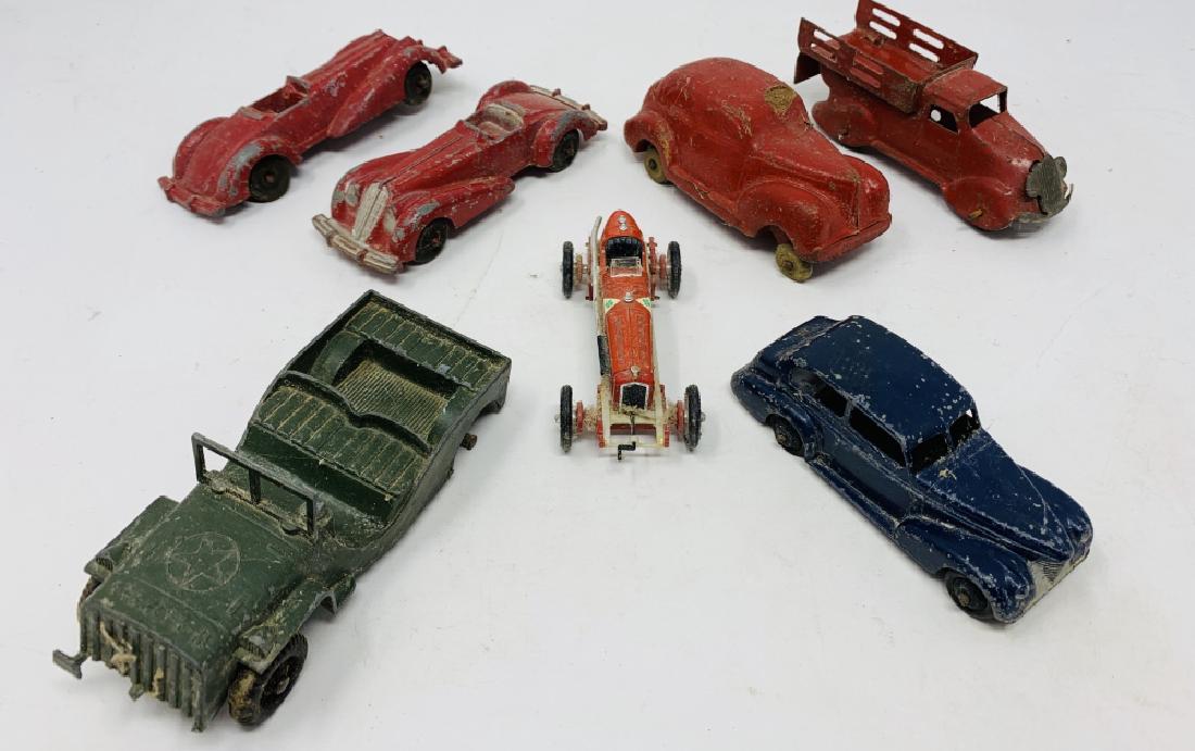 COLLECTION OF 7 CAST METAL TOY CARS FROM 1950'S (1 of 4)