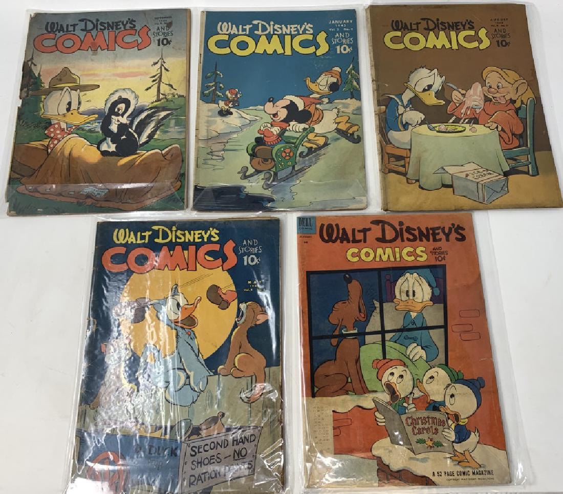 LOT OF 5 WALT DISNEY  VINTAGE COMICS (1 of 6)