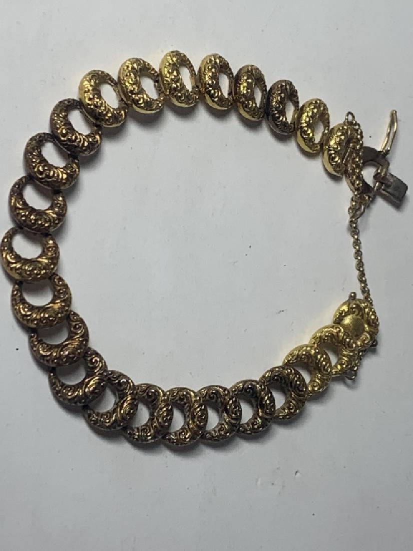 ANTIQUE 14KT YELLOW GOLD LADIES BRACELET (1 of 5)