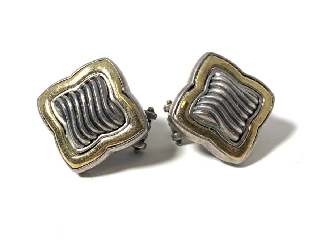 DAVID YURMAN VINTAGE 18KT & 925 EARRINGS (1 of 2)