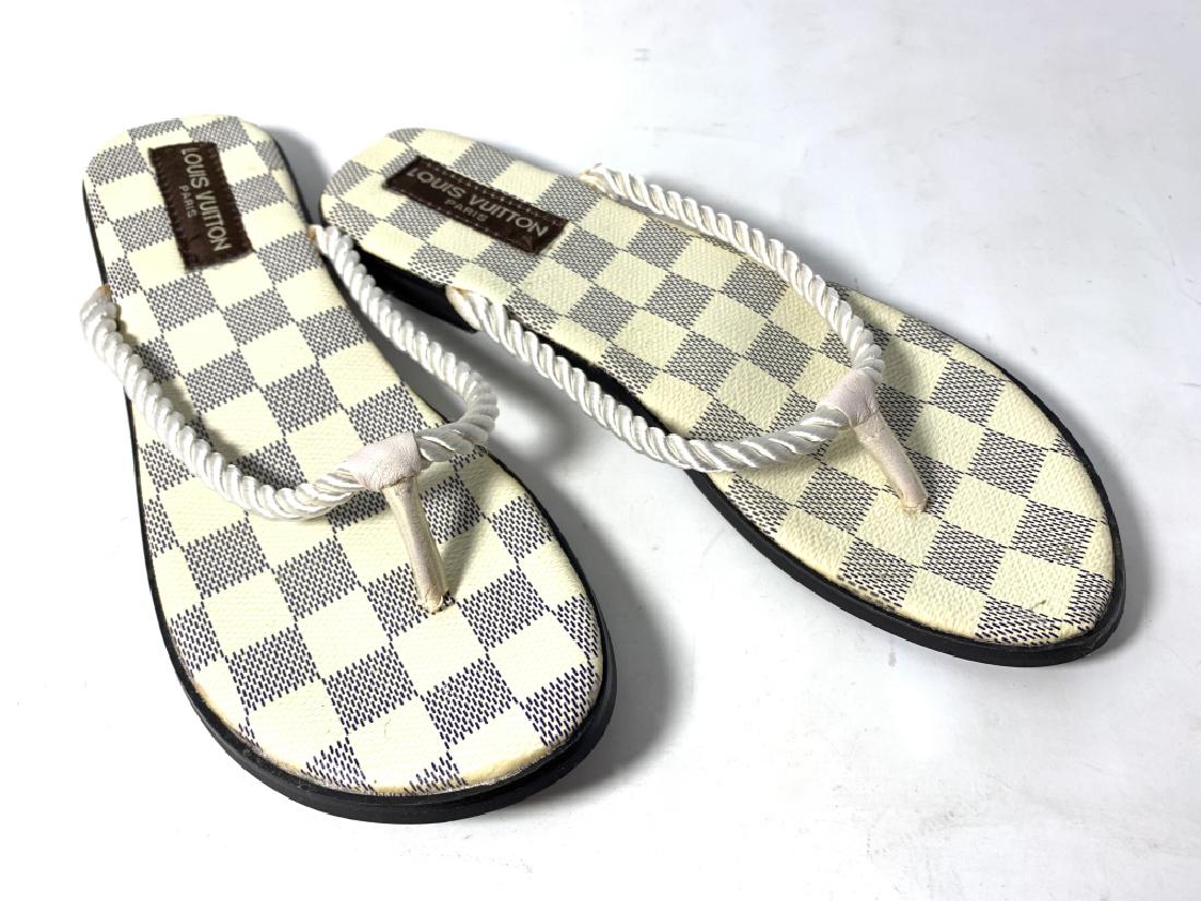 LOUIS VUITTON WHITE DAMIEN ROPE SANDALS (1 of 2)