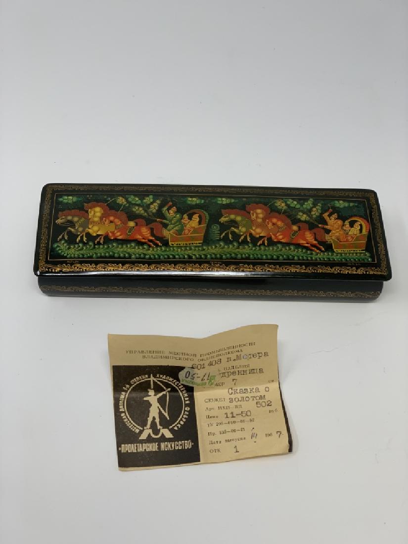 MSTERA RUSSIAN LACQUER TRINKET  W/PAPERS (1 of 11)