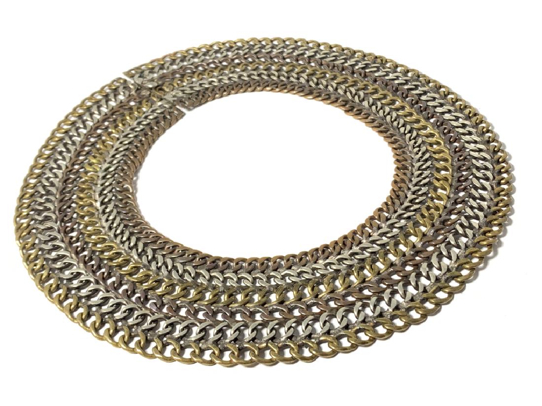 TAXCO RARE LARGE STERLING PIERCED BIB NECKLACE (1 of 2)