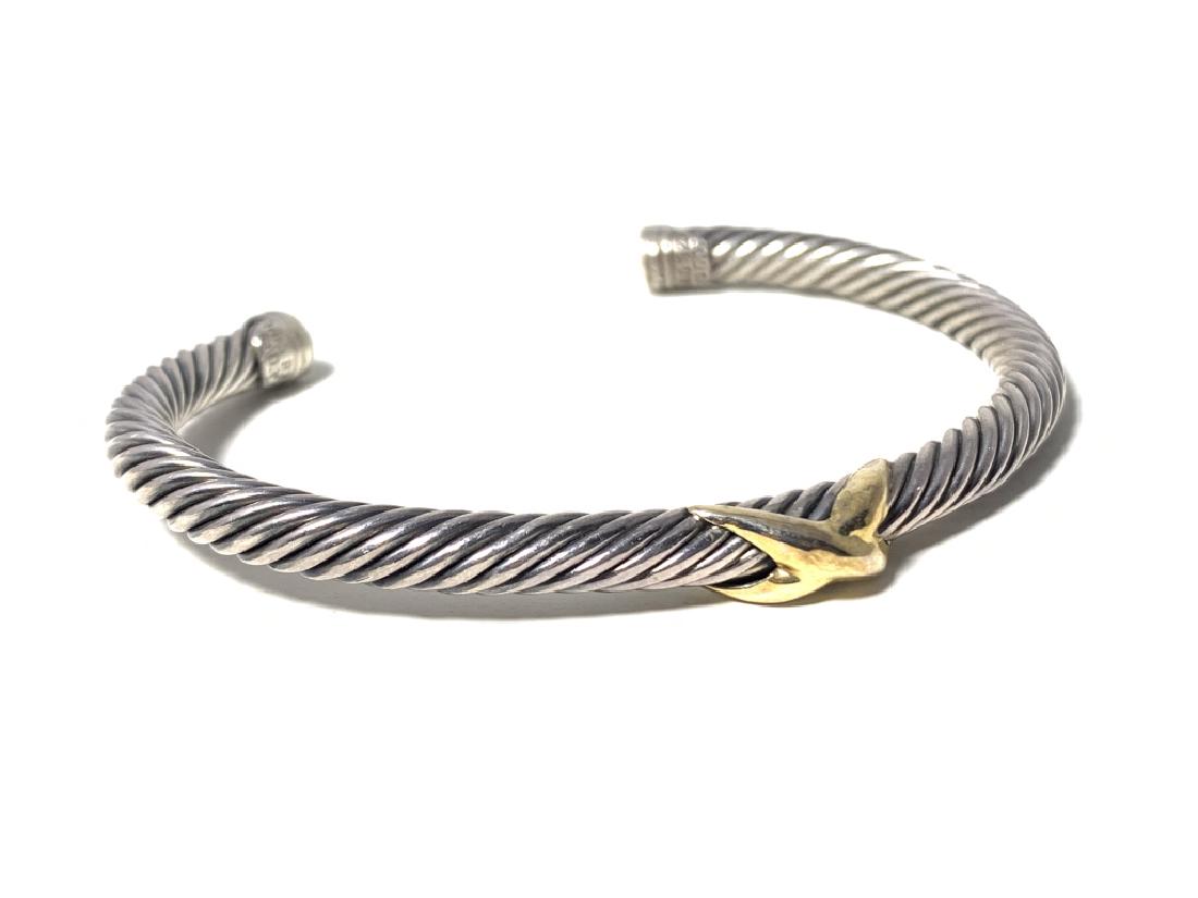 DAVID YURMAN 14KT Y GOLD AND 925 BANGLE BRACELET (1 of 1)