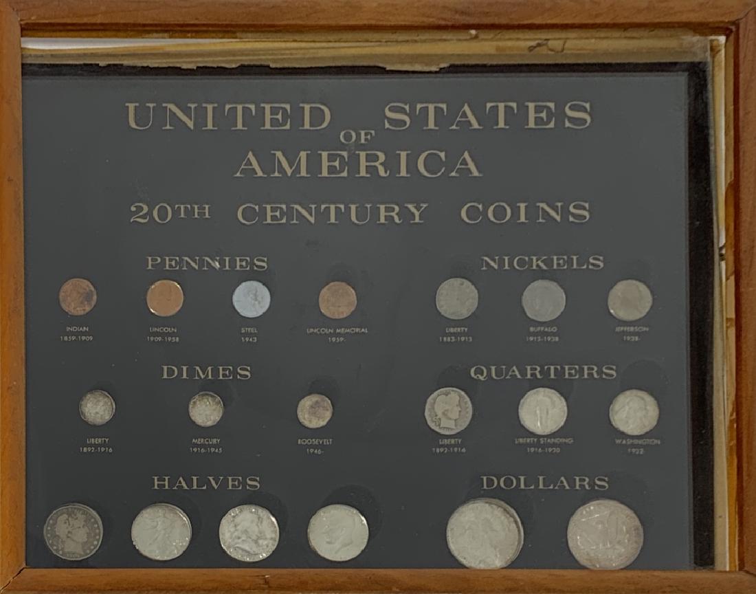 PLAQUE UNITED STATES 20TH CENTURY COINS (1 of 2)