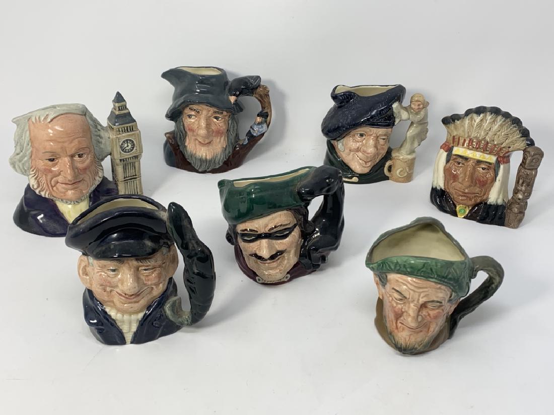 COLLECTION OF 7  ROYAL DOULTON SMALL TOBY MUGS (1 of 20)