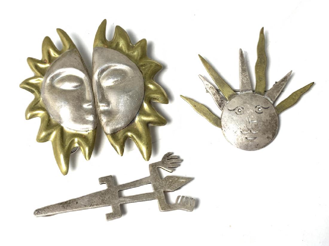 LOT OF UNUSUAL MEXICAN STERLING JEWELRY (1 of 1)
