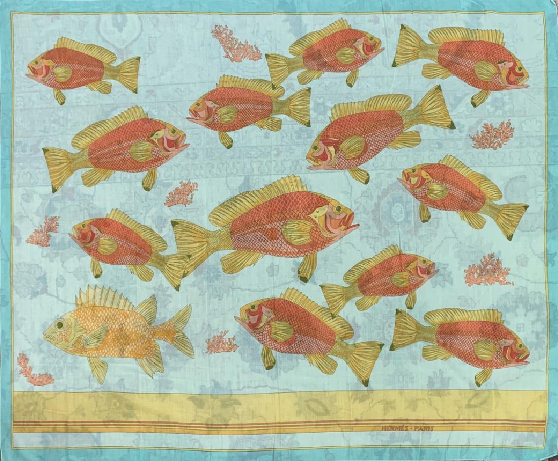 HERMES FABULOUS LARGE HANDMADE PAREO  WRAP (1 of 5)