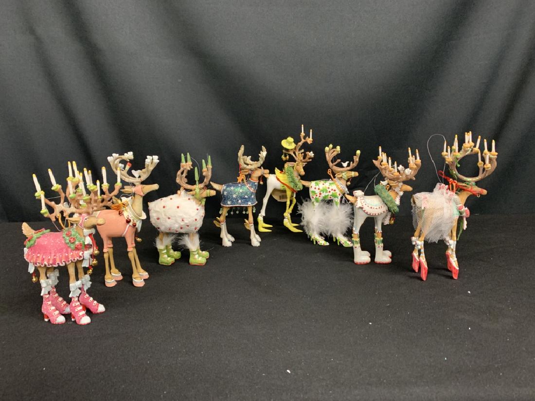 DEPT 56 DASH AWAY COLLECTION OF 8 REINDEER NIB: Comet 56.85428 Dasher 56.85423 Dancer 56.85426 Vixen 56.85429 Donna Donner 56.85424 Cupid 56.85422 Blitzen 56.85427 "Prancer" by Patience Brewster for Dept 56