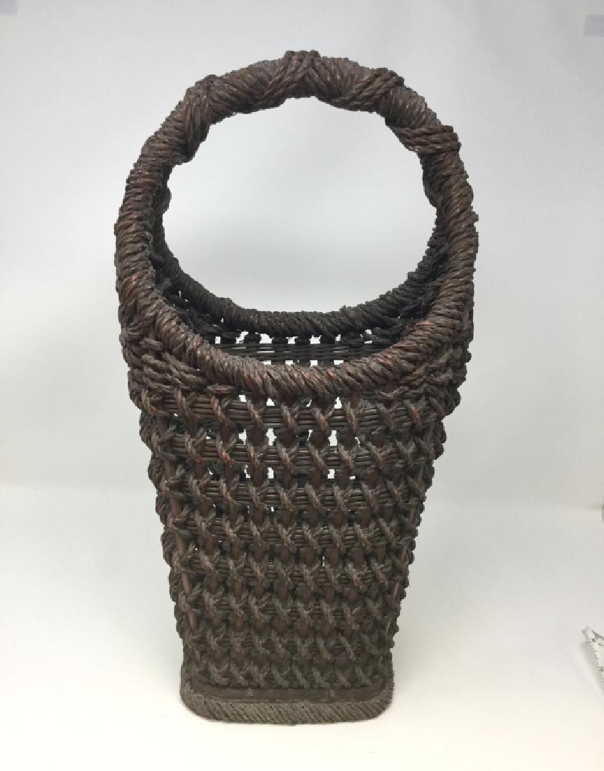 ANTIQUE JAPANESE IKEBANA WOVEN BAMBOO BASKET (1 of 6)