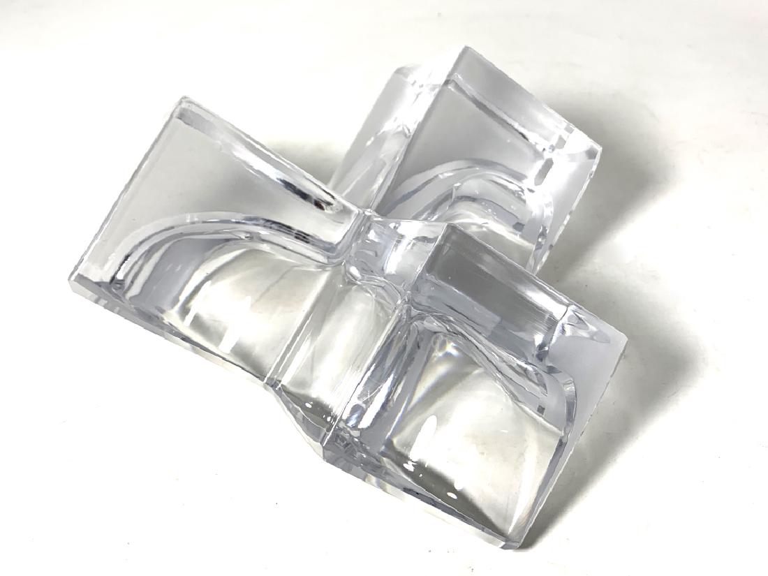 SIGNED DAUM  FRANCE "ROC 17 CUBE COFFEE TABLE ART (1 of 2)