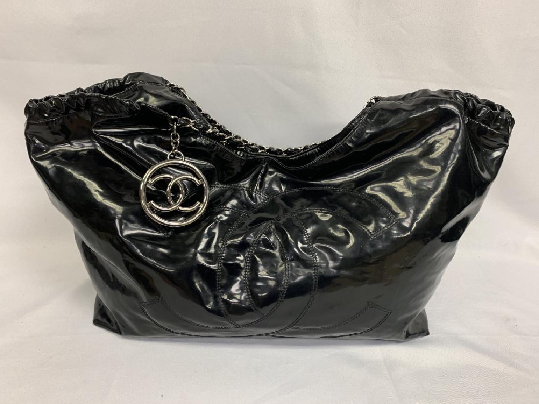 chanel patent tote