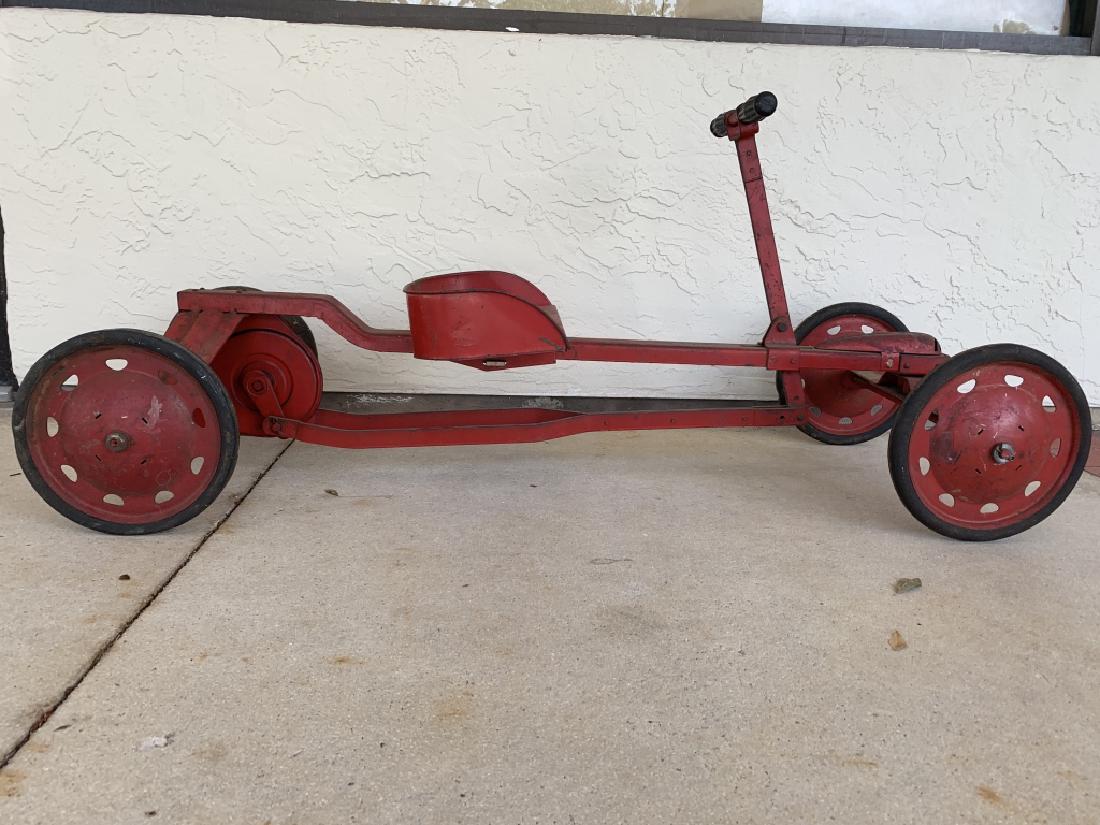 ORIGINAL 1940'S IRISH MAIL METAL RED CHILDS CART (1 of 8)