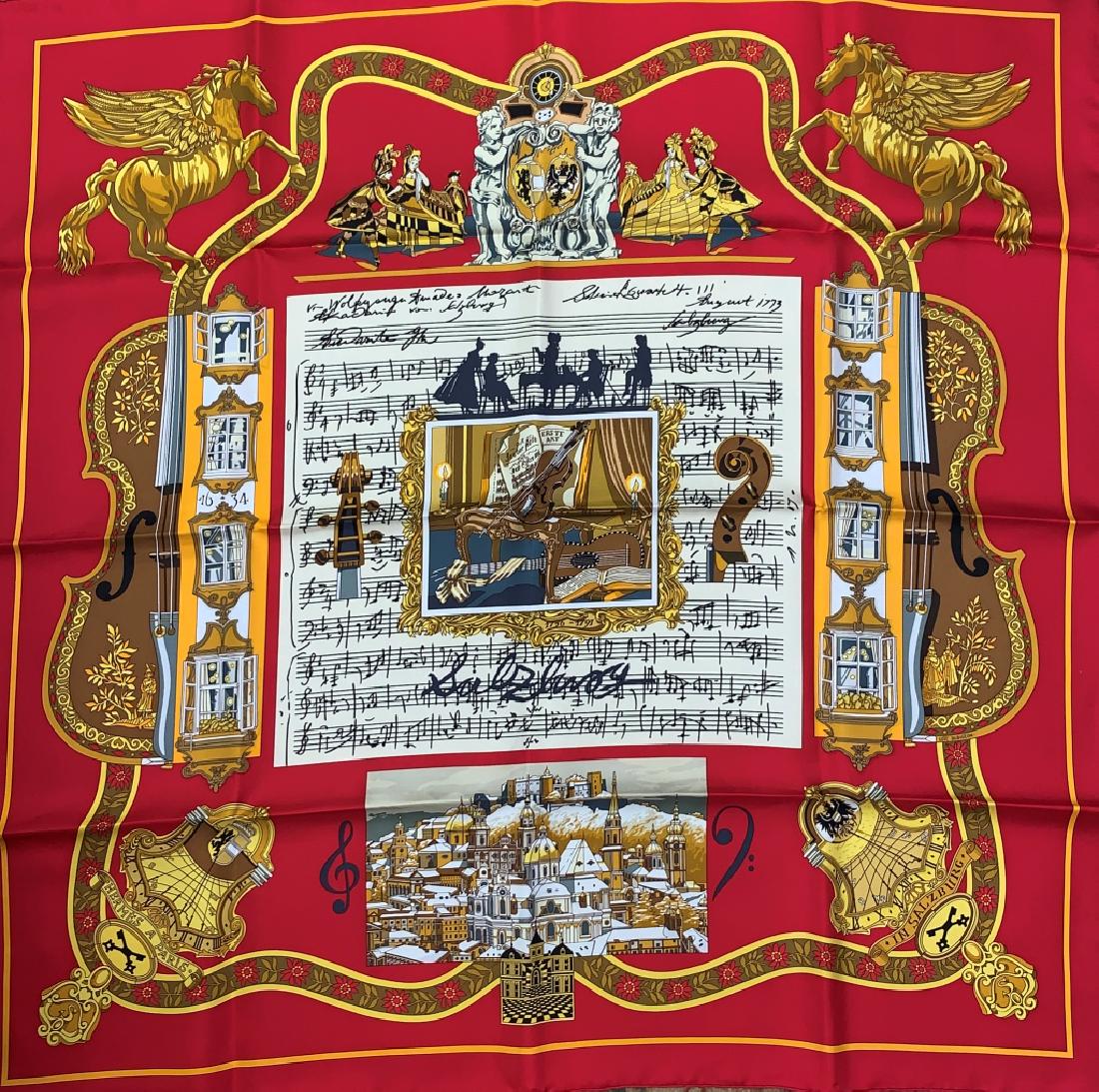 HERMES "SALZBURG" SILK SCARF AUTHENTIC WITH BOX (1 of 6)