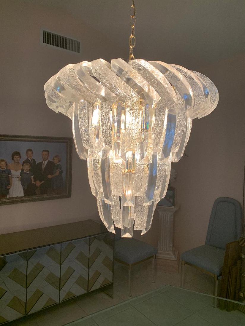 lucite chandelier modern