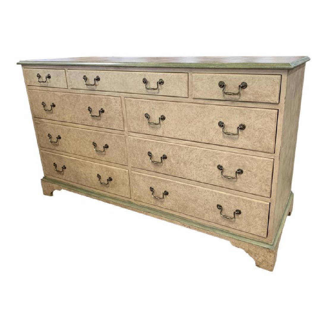VINTAGE KITTINGER 9 DRAWER DRESSER: Vintage Kittinger 9 Drawer DresserVery nice Kittinger dresser. The nine-drawer dresser has six large drawers below and a center drawer on two smaller drawer above. This piece is in excellent condition