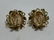 14K Y GOLD CARVED PINK CORAL ROSE EARRINGS - 2