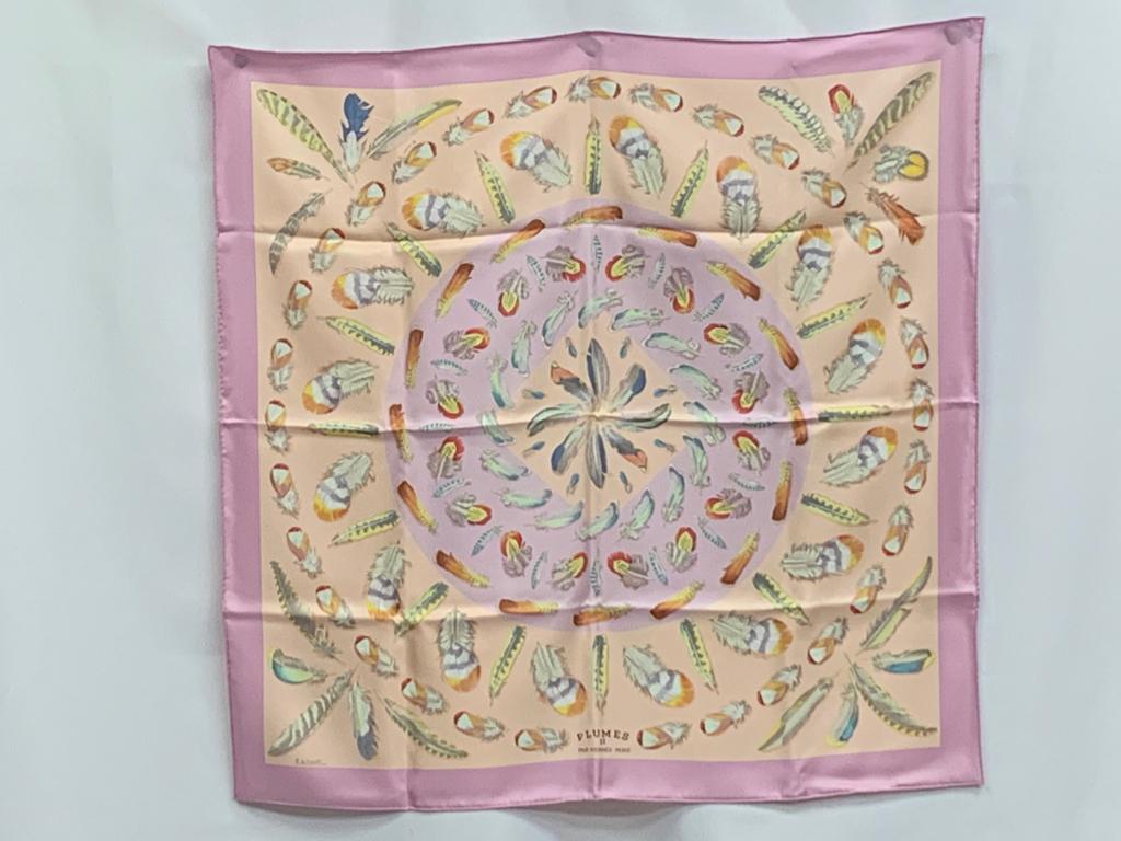 NEW NIB HERMES SILK SCARF LAVENDER PLUMES II (1 of 4)