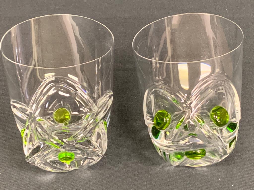 PAIR LALIQUE FLORIDE PATTERN GLASS TUMBLERS (1 of 7)