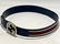 GUCCI VINTAGE NAVY RED CANVAS STRIPED MENS BELT 34 - 2