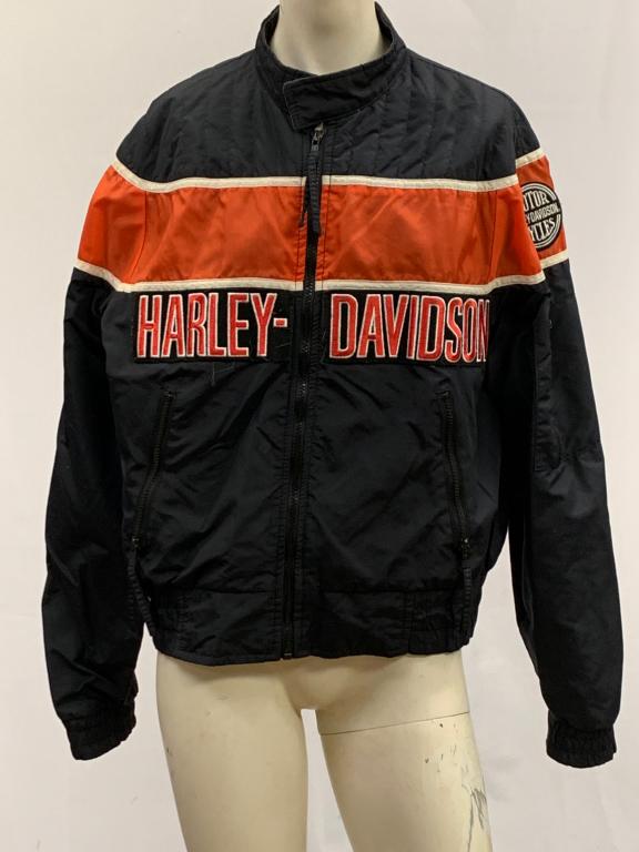 HARLEY DAVIDSON TM BLACK ORANGE BOMBER JACKET S (1 of 6)