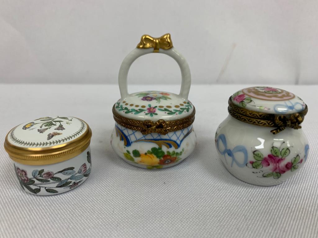 LIMOGES BOTANIC GARDENS PORCELAIN BOXES W/ HANDLE (1 of 15)