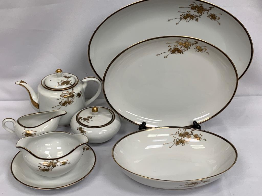 HANDPAINTED KOSHIDA JAPAN CHINA SERVING DISHES SET (1 of 3)