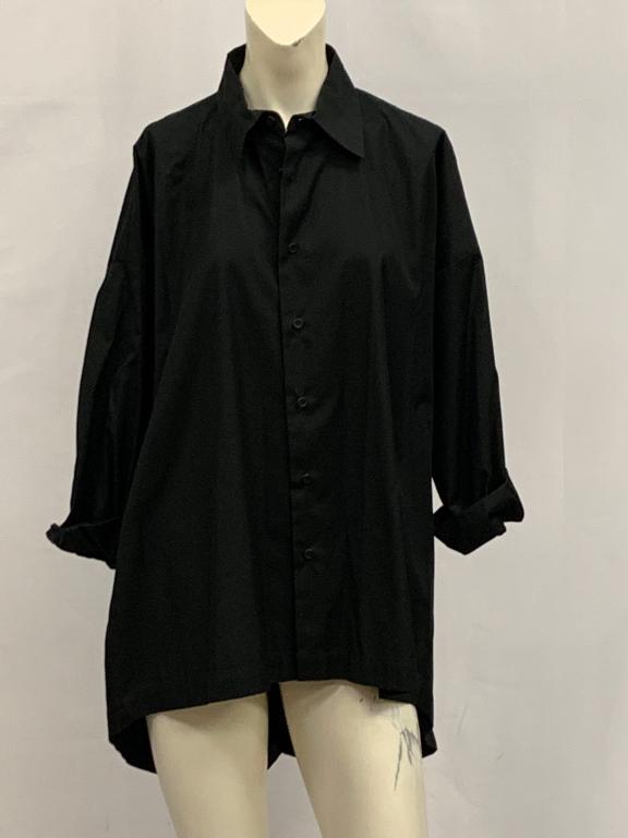 ESKANDAR BERGDORF GOODMANN BLACK BUTTON SHIRT L XL (1 of 3)