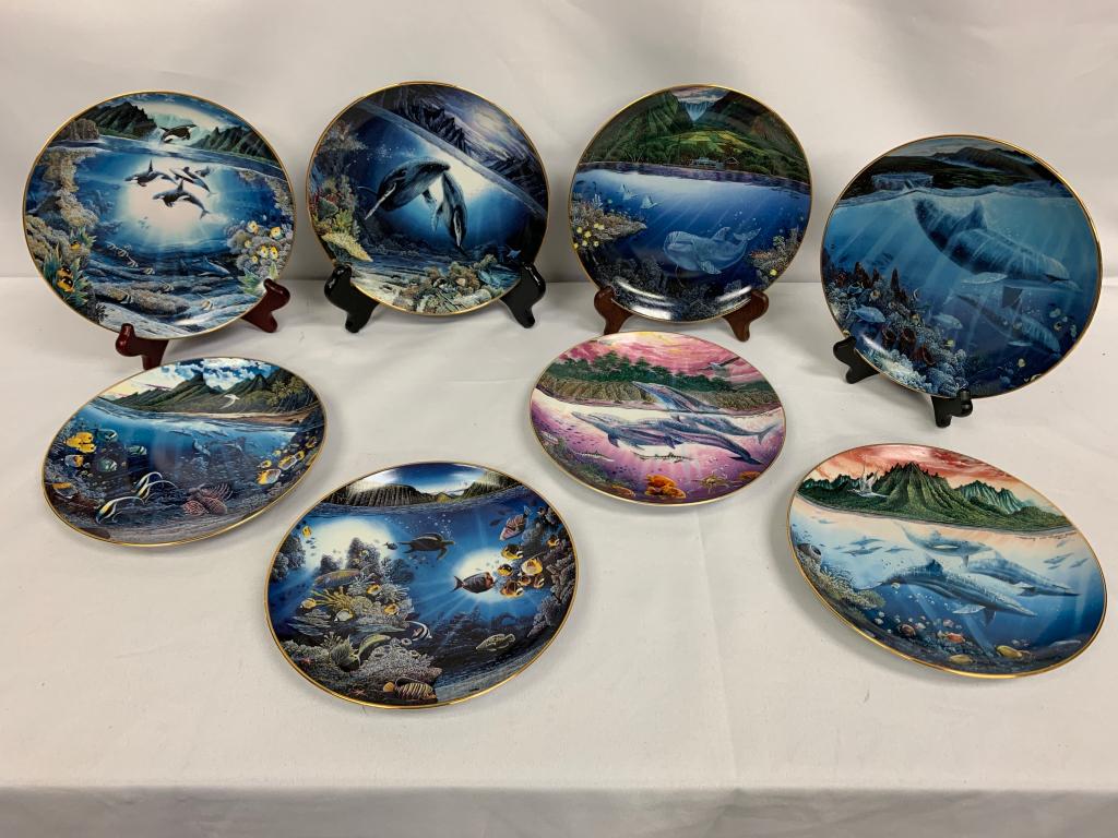 LOT OF 8 DANBURY MINT ROBERT LYN NELSON SEA PLATES (1 of 20)