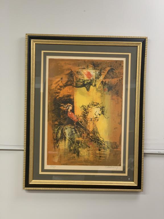 LEBADANG LIMITED ED SIGNED LITHOGRAPH HORSE FRAMED (1 of 3)