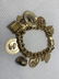 INCREDIBLE 18K GOLD JADE MASON CHARMS BRACELET - 2
