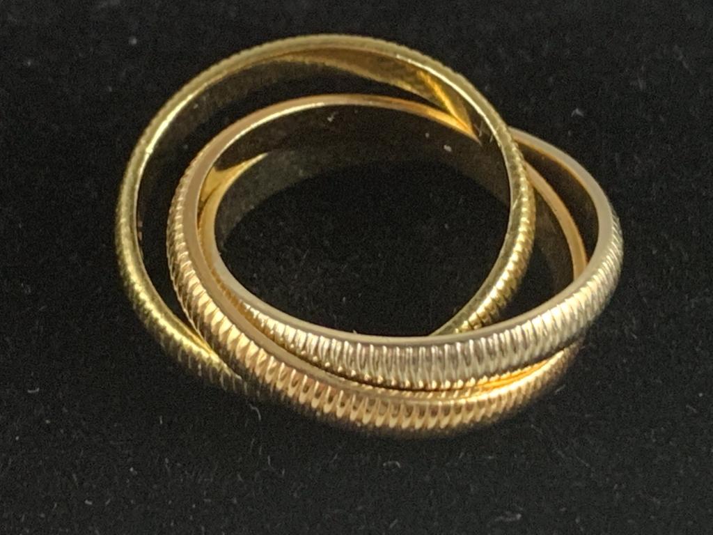 CARTIER SIGNED 14K GOLD  ROLLING WEDDING RING (1 of 2)