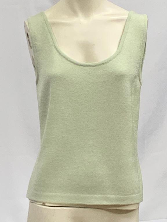 ST JOHN KNITS SEAFOAM MINT GREEN TANK SHELL TOP S (1 of 3)