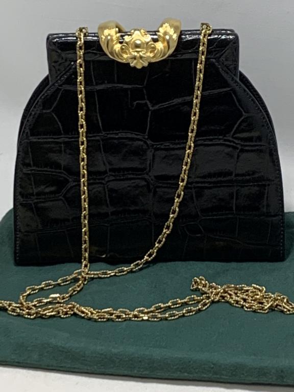 VINTAGE GLEN MILLER FOR ANN TURK CROC PRINT PURSE (1 of 5)