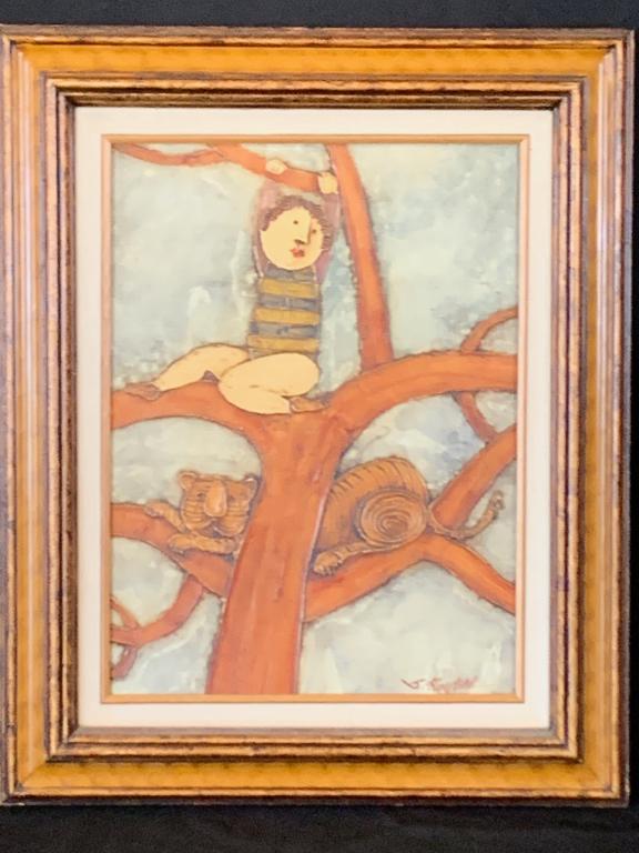 J. ROYBAL OIL PAINTING ON CANVAS (1 of 8)