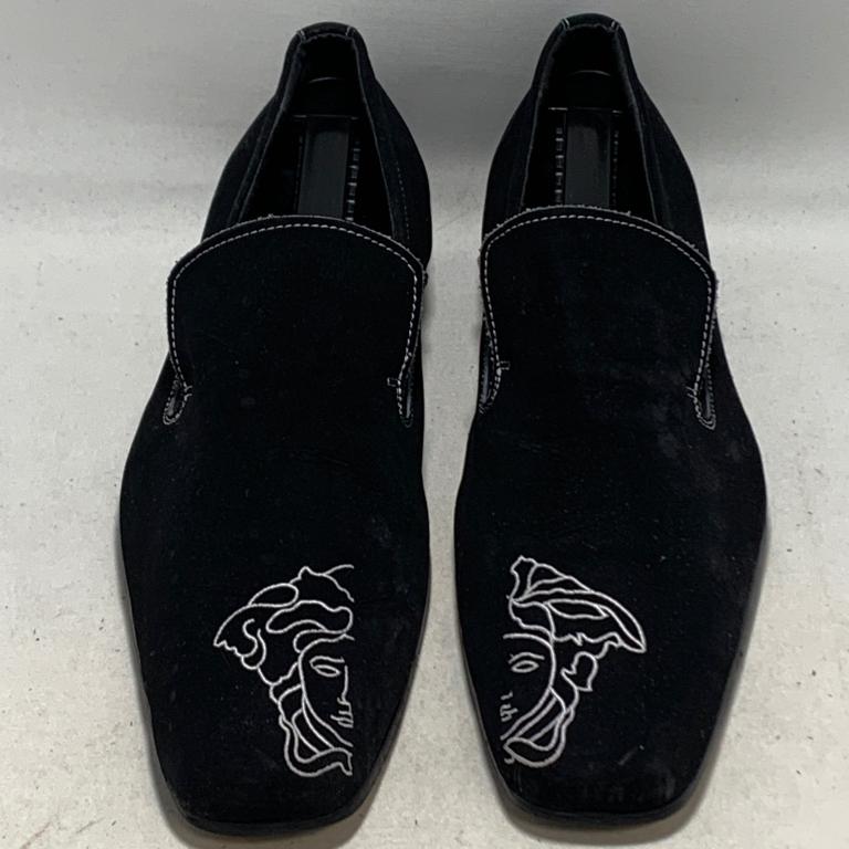 versace suede loafers