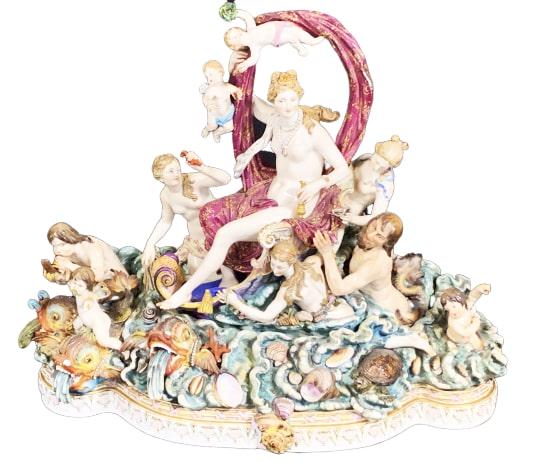MEISSEN TRIUMPH OF AMPHITRITE PORCELAIN STATUE (1 of 7)
