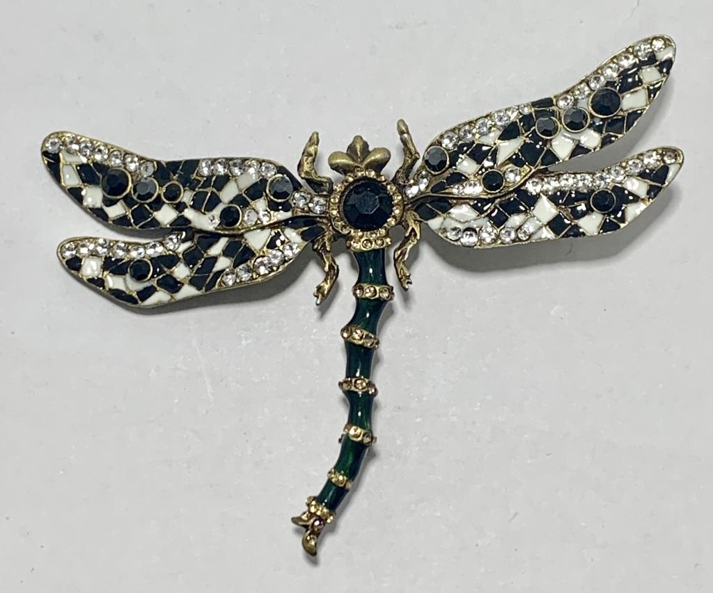 JAY STRONGWATER SWAROVSKI CRYSTAL DRAGONFLY PIN (1 of 6)
