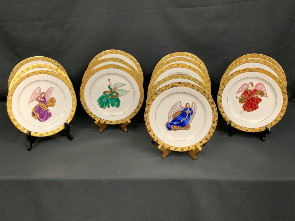 MUIRFIELD CELEBRITY 14 PCS ANGEL HARP WINGS PLATES (1 of 7)