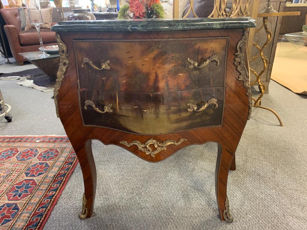 MAITLAND SMITH MARBLE TOP SCENE FRONT CONSOLE (1 of 7)