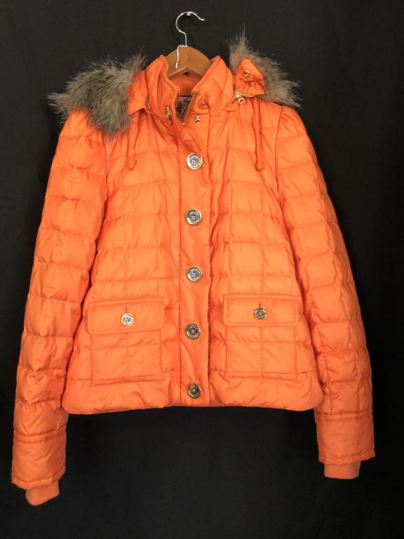JUICY COUTURE ORANGE JA CKET W/FAUX FUR SZ SMALL (1 of 4)