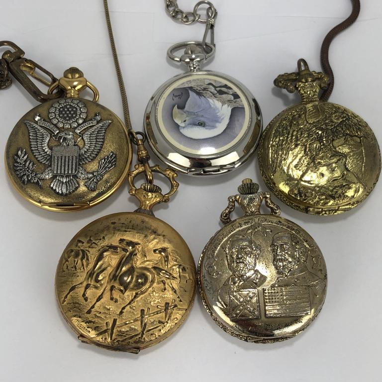 POCKET WATCH LOT 5 PIECES COLLECTIBLES (1 of 6)
