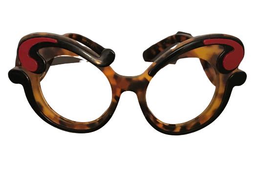 PRADA BAROQUE RED TORTOISE EYEGLASS FRAMES: Bold and beautiful pair of Prada Baroque eyeglass frames (no lenses) in great condition. Comes with box as shown.