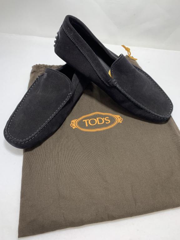 NEW TOD'S BLACK SUEDE LEATHER LOAFER SHOES MENS 9: NEW WITH DUSTBAG! Tod's mens shoes in UK size 8 and fits a US SIZE 9. New condition as shown!