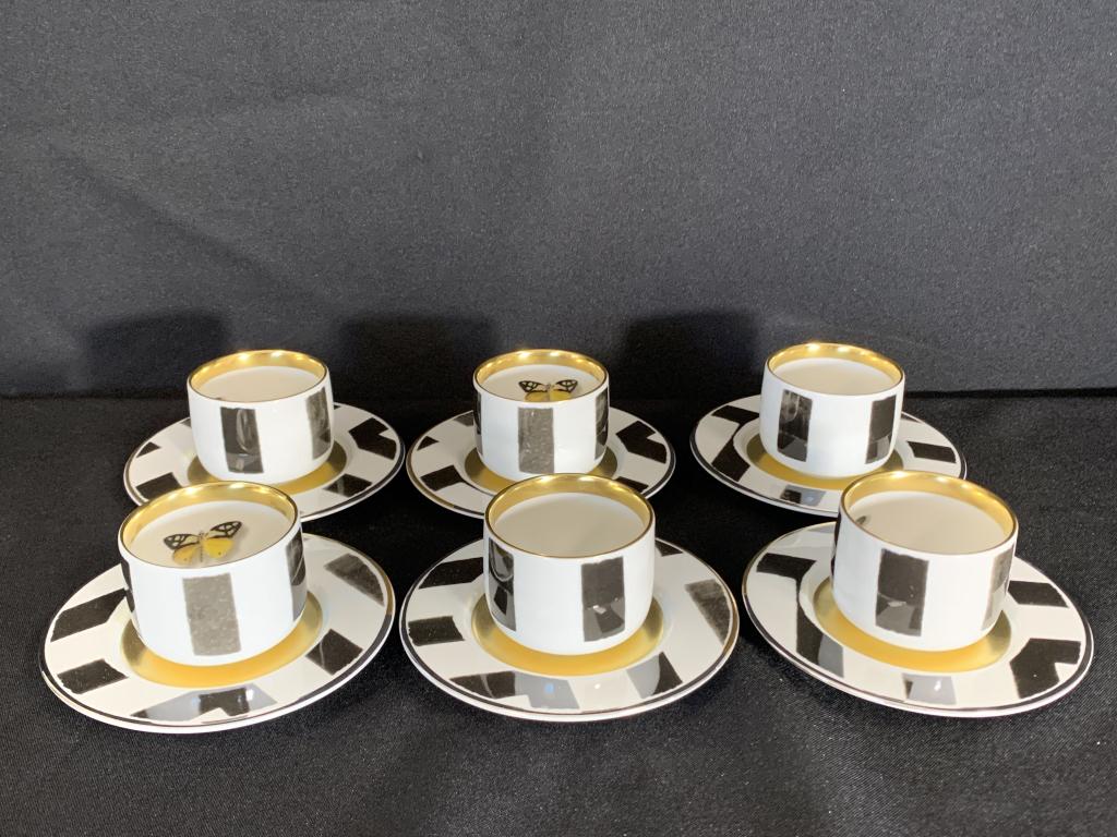 CHRISTIAN LACROIX "SOL Y SOMBRA" (6) CUPS/SAUCERS (1 of 6)