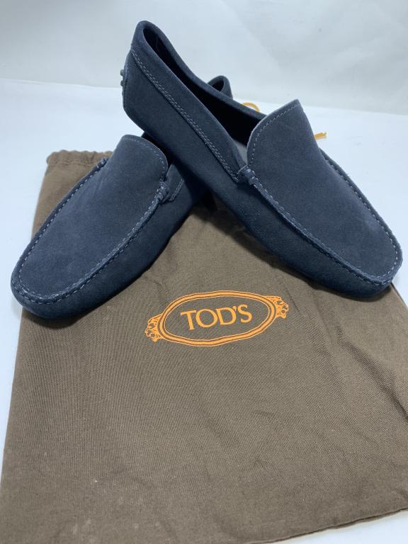 NEW TOD'S NAVY BLUE SUEDE LOAFERS SHOES MENS US 9: NEW WITH DUSTBAG! Tod's mens shoes in UK size 8 and fits a US SIZE 9. New condition as shown!