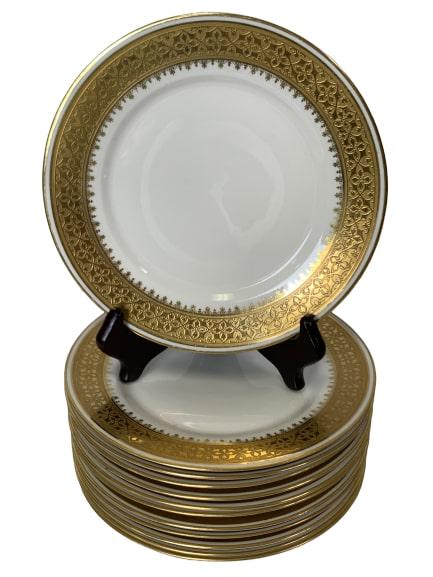 VINTAGE LIMOGES UNION CERAMIC SET OF(12) 7" DISHES (1 of 4)