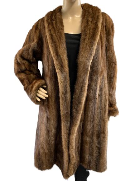 AMAZING LUXURY MINK MID LENGTH FUR COAT SZ MED LRG (1 of 7)