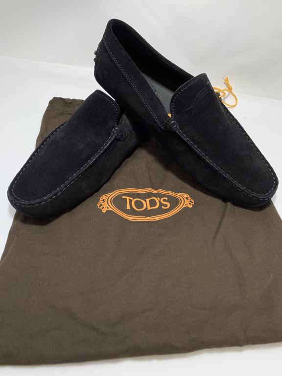NEW TOD'S MENS BLACK SUEDE LEATHER LOAFER SHOES 9: NEW WITH DUSTBAG! Tod's mens shoes in UK size 8 and fits a US SIZE 9. New condition as shown!